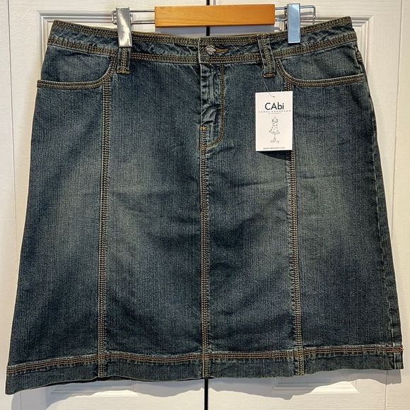 cabi jean skirt